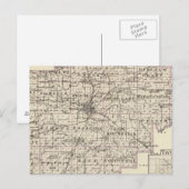 Postale Carte du comté de Sangamon et de Taylorville (Devant / Derrière)