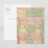 Postale Carte du comté de Sanilac, Michigan (Devant / Derrière)