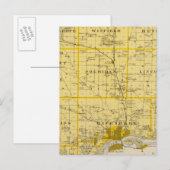 Postale Carte du comté de Scott, État de l'Iowa (Devant / Derrière)