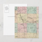 Postale Carte du comté de Sheboygan, État du Wisconsin (Devant / Derrière)
