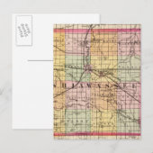 Postale Carte du comté de Shiawassee, Michigan (Devant / Derrière)