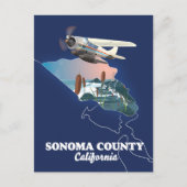 Postale Carte du comté de Sonoma Californie (Devant)