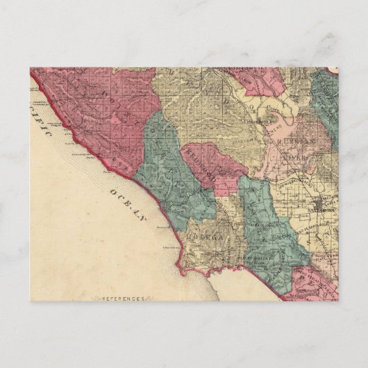 Postale Carte du comté de Sonoma en Californie (Devant)