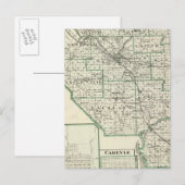 Postale Carte du comté de St Clair, Liban et Carlyle (Devant / Derrière)