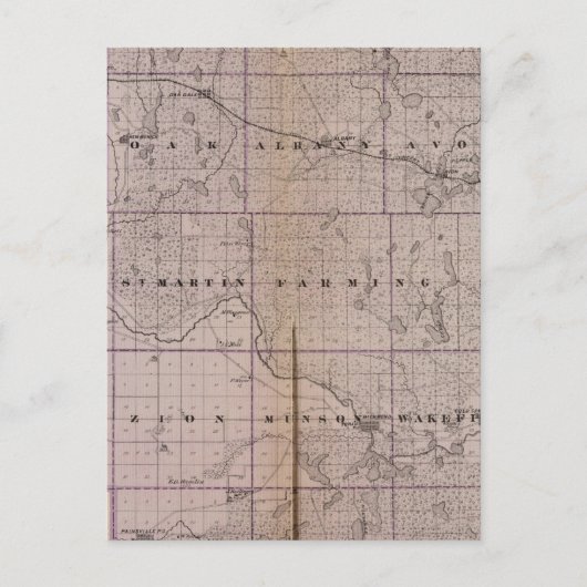 Postale Carte du comté de Stearns, Minnesota (Devant)