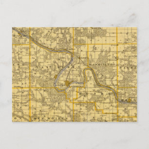 Postale Carte du comté de Van Buren, État de l'Iowa