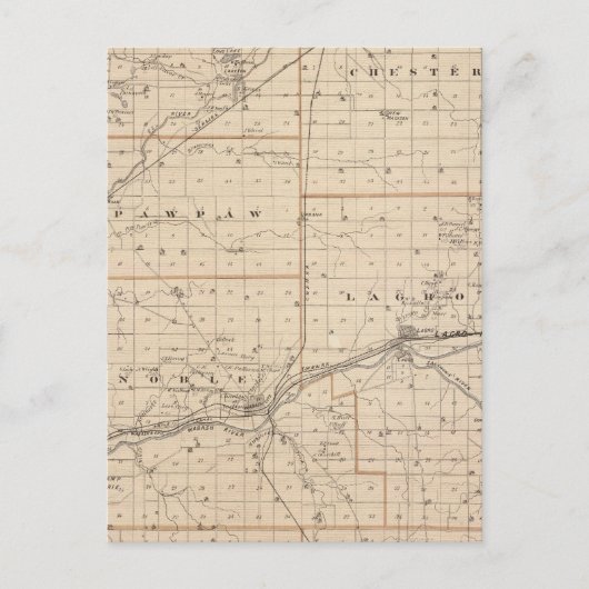 Postale Carte du comté de Wabash (Devant)