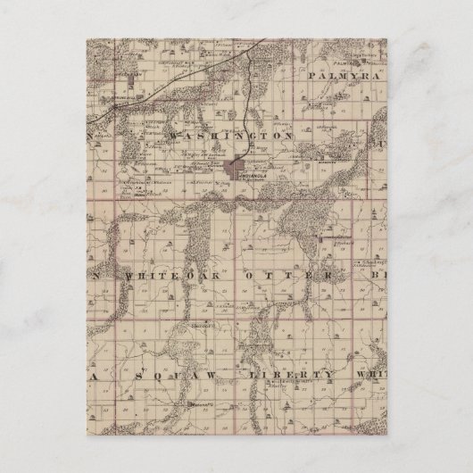Postale Carte du comté de Warren, État de l'Iowa (Devant)