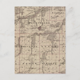 Postale Carte du comté de Warren, État de l'Iowa