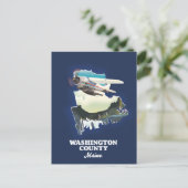 Postale carte du comté de Washington Maine (Debout devant)