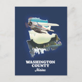 Postale carte du comté de Washington Maine (Devant)