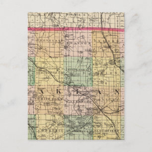 Postale Carte du comté d'Oakland, Michigan