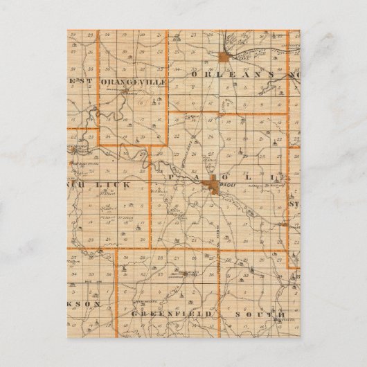 Postale Carte du comté d'Orange (Devant)