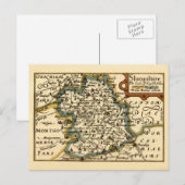 Postale Carte du comté du Shropshire, Angleterre (Devant / Derrière)