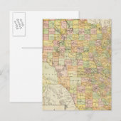 Postale Carte du comté et du chemin de fer à grande échell (Devant / Derrière)