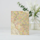 Postale Carte du comté et du chemin de fer à grande échell (Debout devant)