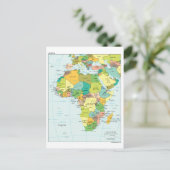 Postale Carte du continent africain (Debout devant)