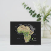 Postale Carte du continent africain (Debout devant)