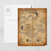 Postale Carte du continent déchu (Devant / Derrière)