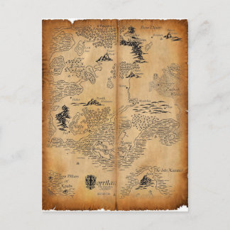 Postale Carte du continent déchu