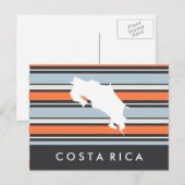 Postale Carte du Costa Rica : Les formes modernes (Devant / Derrière)
