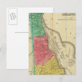 Postale Carte Du Delaware (Devant / Derrière)