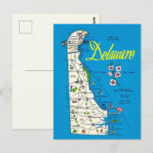 Postale Carte du Delaware  (Devant / Derrière)