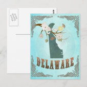Postale Carte Du Delaware Avec De Beaux Oiseaux (Devant / Derrière)
