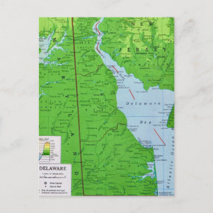 Postale Carte du Delaware & New Jersey