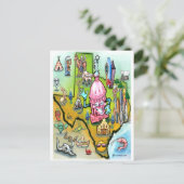 Postale Carte du dessin animé Austin Texas (Debout devant)