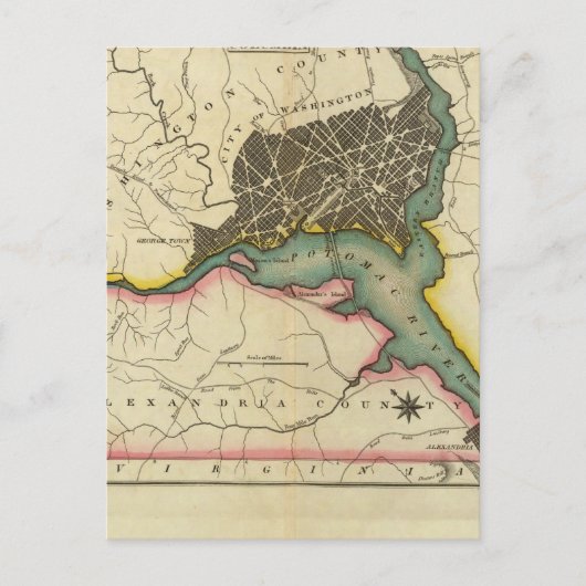 Postale Carte Du District De Columbia (Devant)