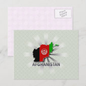 Postale Carte du drapeau afghan 2.0 (Devant / Derrière)