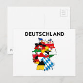Postale carte du drapeau allemand (Devant / Derrière)