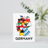 Postale carte du drapeau allemand (Debout devant)