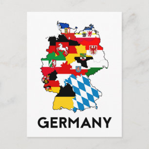 Postale carte du drapeau allemand