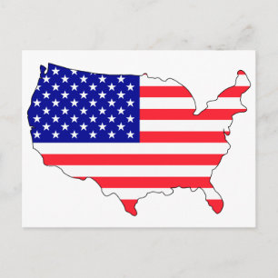 Postale Carte du drapeau américain