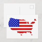 Postale Carte du drapeau américain des États-Unis d'Amériq (Devant / Derrière)