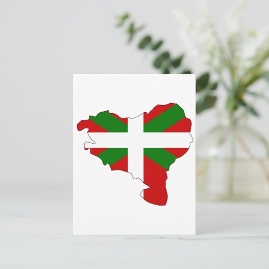 Postale Carte du drapeau basque (Debout devant)