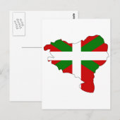 Postale Carte du drapeau basque (Devant / Derrière)