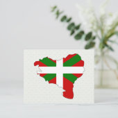 Postale Carte du drapeau basque pleine taille (Debout devant)