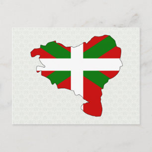 Postale Carte du drapeau basque pleine taille