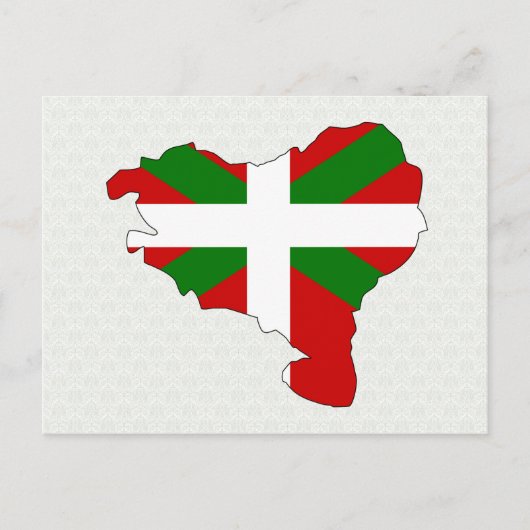 Postale Carte du drapeau basque pleine taille (Devant)