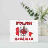 Postale Carte du drapeau canadien polonais (Debout devant)