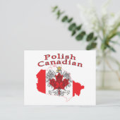 Postale Carte du drapeau canadien polonais (Debout devant)