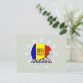 Postale Carte du drapeau d'Andorre 2.0 (Debout devant)