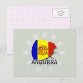 Postale Carte du drapeau d'Andorre 2.0 (Devant / Derrière)