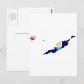 Postale Carte du drapeau d'Anguilla (Devant / Derrière)