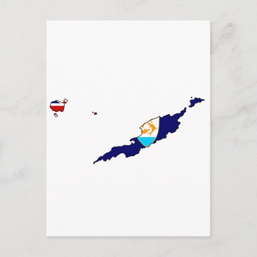 Postale Carte du drapeau d'Anguilla (Devant)