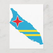 Postale Carte du drapeau d'Aruba (Devant)
