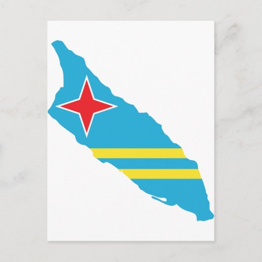 Postale Carte du drapeau d'Aruba (Devant)